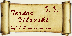 Teodor Vilovski vizit kartica